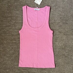 Zara ribbed tank top. New with tags. M size. Cotton
